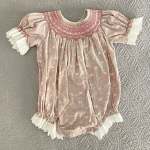 Vintage handmade smocked bubble